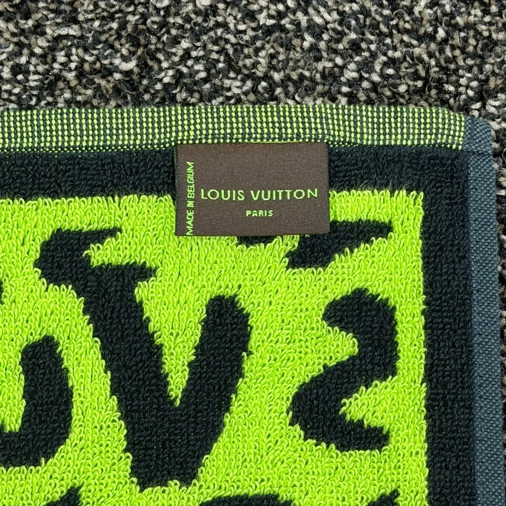 Louis Vuitton x Stephen Sprouse FW08 Graffiti Green / Black Gym Towel